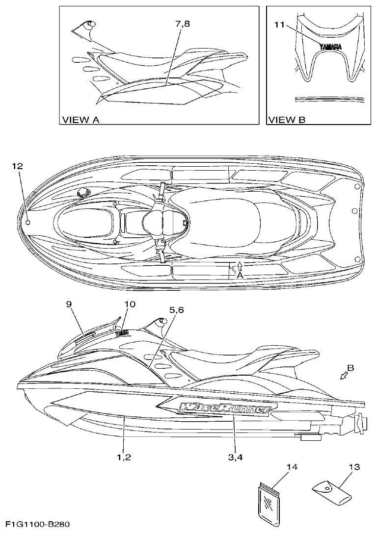 Yamaha F1G1 GRAPHICS parts diagram